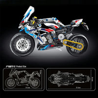 Thumbnail for Building Blocks MOC BMW 1000R Road Motorcycle Bikes Bricks Toys T3042 - 2