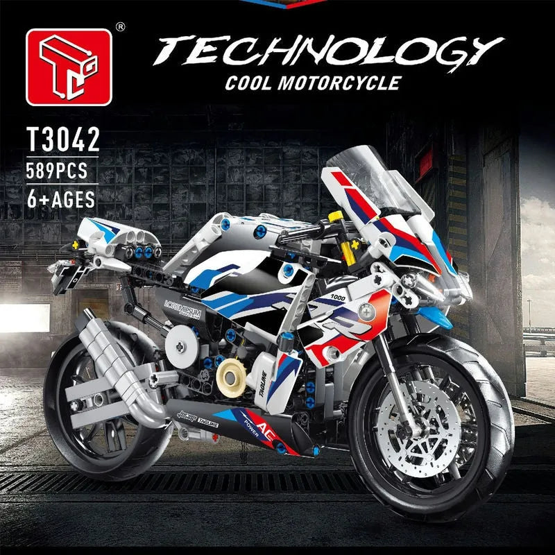 Building Blocks MOC BMW 1000R Road Motorcycle Bikes Bricks Toys T3042 Construction Set Toys - 3