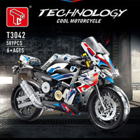 Thumbnail for Building Blocks MOC BMW 1000R Road Motorcycle Bikes Bricks Toys T3042 Construction Set Toys - 3