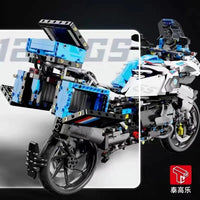 Thumbnail for Building Blocks MOC BMW R1250 GS Racing Motorcycle Bricks Toy T4022 - 5