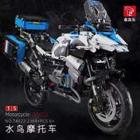 Thumbnail for Building Blocks MOC BMW R1250 GS Racing Motorcycle Bricks Toy T4022 - 2