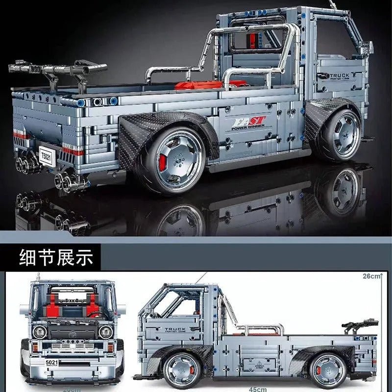 Building Blocks MOC City Trucks Engineering Car Bricks Toy T5021 - 6