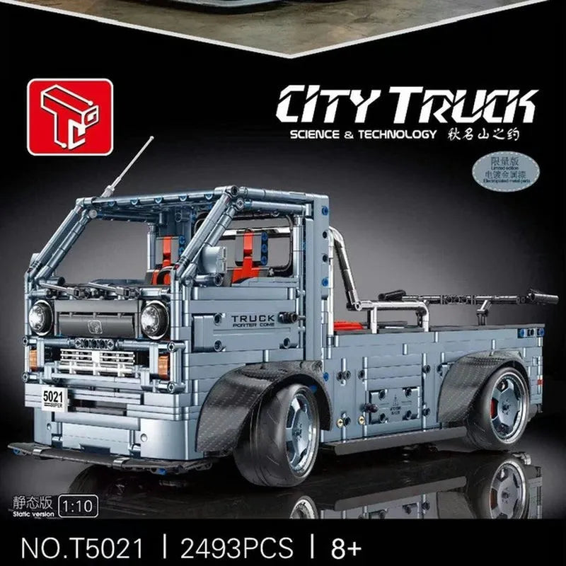 Building Blocks MOC City Trucks Engineering Car Bricks Toy T5021 - 2