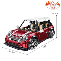 Thumbnail for Building Blocks MOC Classic MINI Cooper S Sports Car Bricks Toys T5025B - 1
