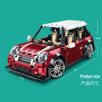Thumbnail for Building Blocks MOC Classic MINI Cooper S Sports Car Bricks Toys T5025B - 8