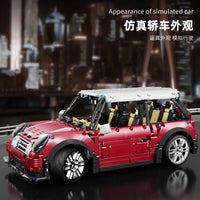 Thumbnail for Building Blocks MOC Classic MINI Cooper S Sports Car Bricks Toys T5025B - 9