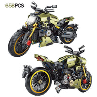 Thumbnail for Building Blocks MOC Classic Motorcycle Ducati Diavel 1260 Bricks Toys T3035 Construction Set Toys - 1