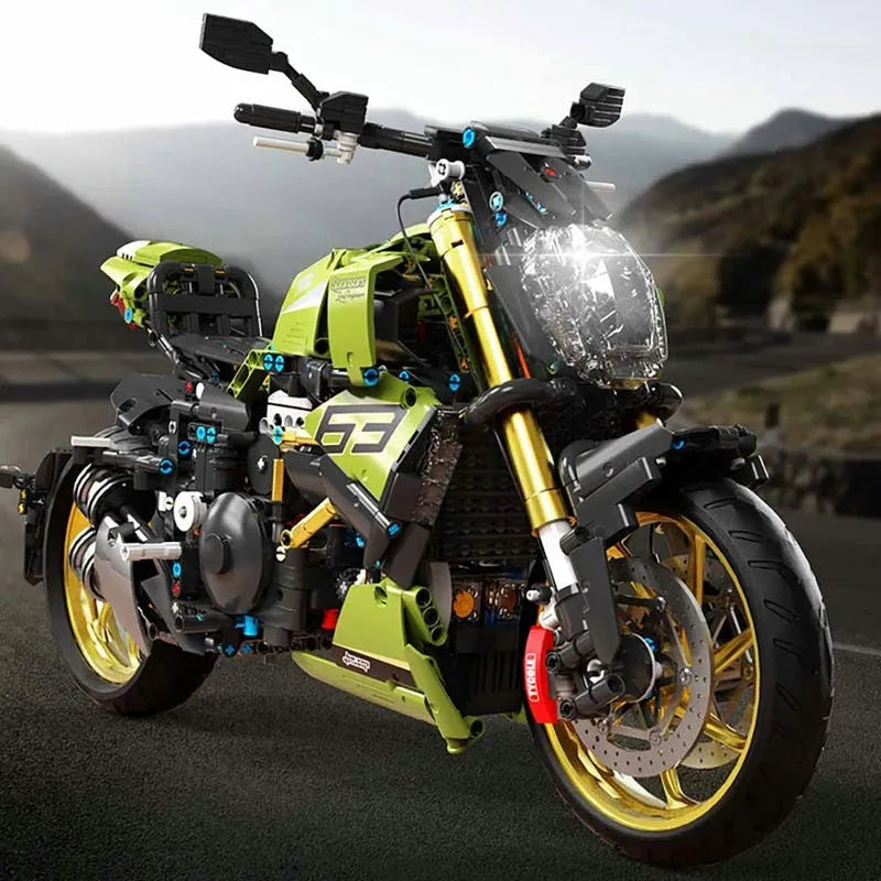 Building Blocks MOC Ducati Diavel 1260 Classic Motorcycle Bricks Toy T4021 Construction Set Toys - 6
