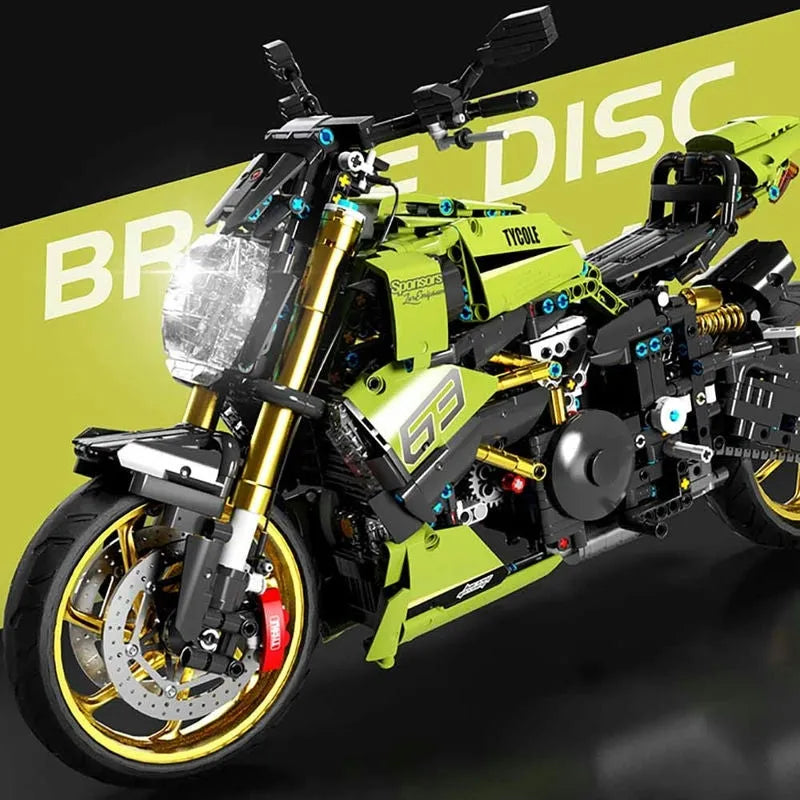 Building Blocks MOC Ducati Diavel 1260 Classic Motorcycle Bricks Toy T4021 - 9