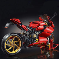 Thumbnail for Building Blocks MOC Ducati Panigale S Racing Motorcycle Bricks Toy T4020 - 5