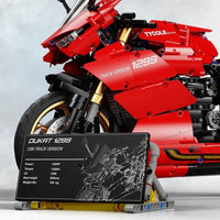 Thumbnail for Building Blocks MOC Ducati Panigale S Racing Motorcycle Bricks Toy T4020 - 11