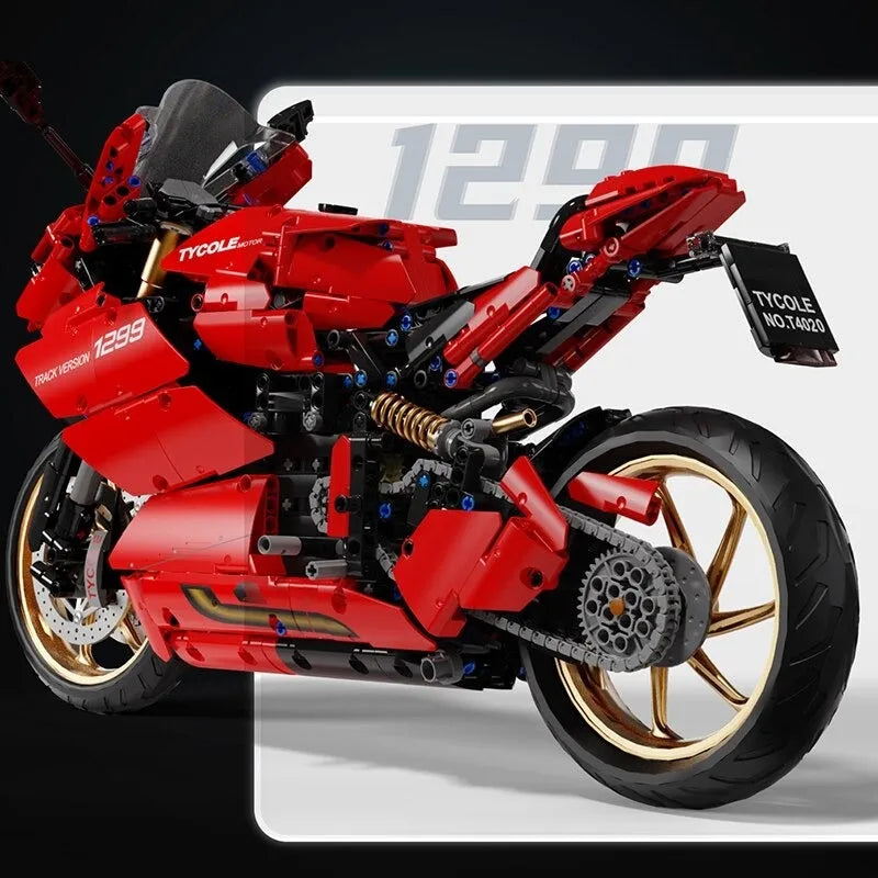 Building Blocks MOC Ducati Panigale S Racing Motorcycle Bricks Toy T4020 Construction Set Toys - 12