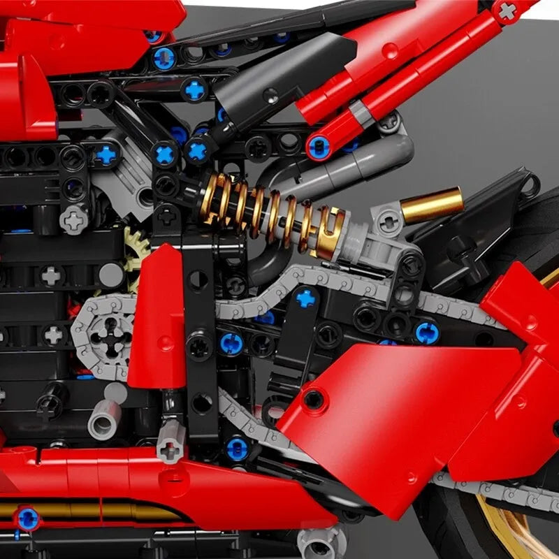 Building Blocks MOC Ducati Panigale S Racing Motorcycle Bricks Toy T4020 Construction Set Toys - 10