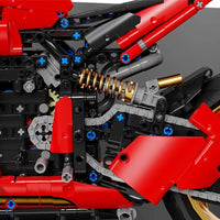 Thumbnail for Building Blocks MOC Ducati Panigale S Racing Motorcycle Bricks Toy T4020 Construction Set Toys - 10