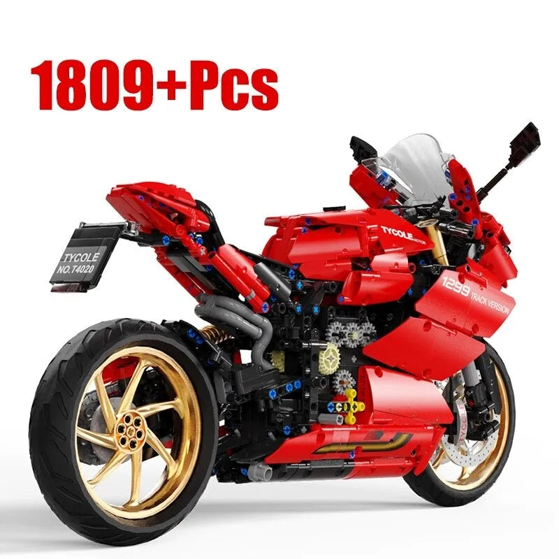 Building Blocks MOC Ducati Panigale S Racing Motorcycle Bricks Toy T4020 Construction Set Toys - 9