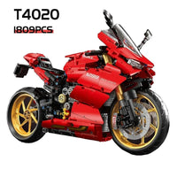 Thumbnail for Building Blocks MOC Ducati Panigale S Racing Motorcycle Bricks Toy T4020 - 3