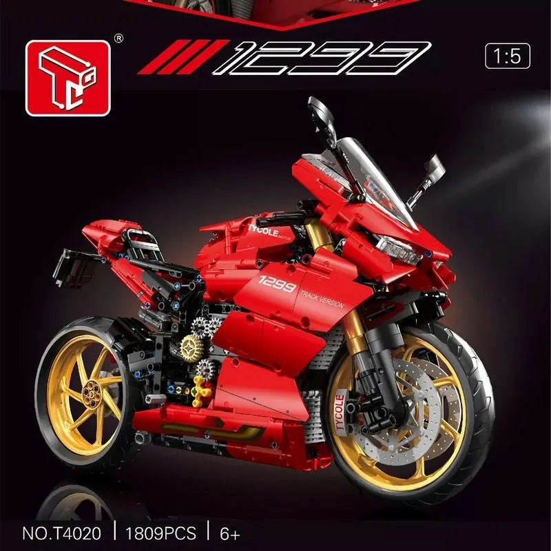 Building Blocks MOC Ducati Panigale S Racing Motorcycle Bricks Toy T4020 Construction Set Toys - 2
