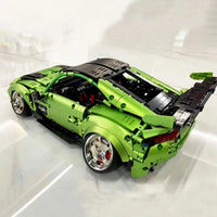 Thumbnail for Building Blocks MOC Electroplated AMG GT Sport Racing Car Bricks Toys T5019 - 11