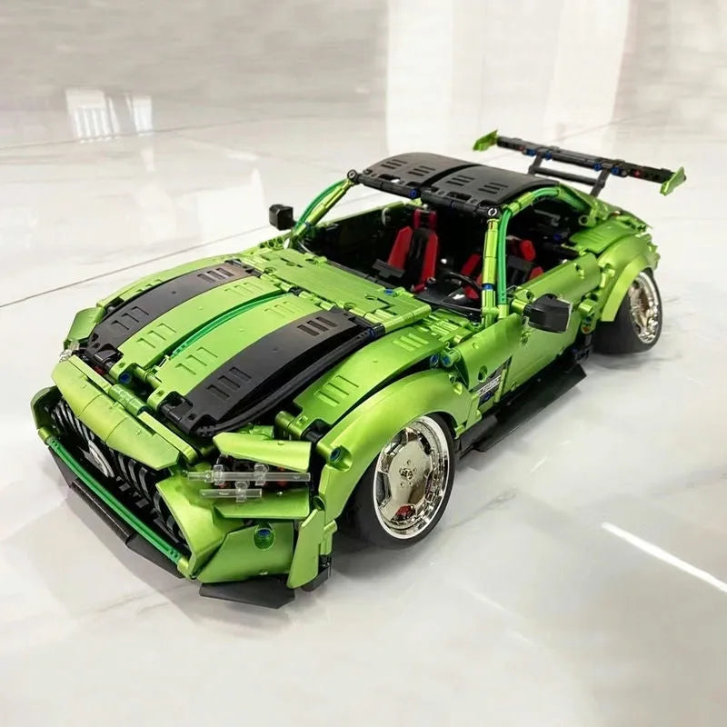 Amg Block MOC Electroplated AMG GT Sport Racing Car Bricks Toys