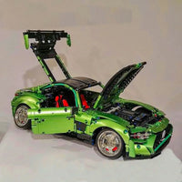 Thumbnail for Building Blocks MOC Electroplated AMG GT Sport Racing Car Bricks Toys T5019 - 9