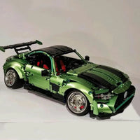 Thumbnail for Building Blocks MOC Electroplated AMG GT Sport Racing Car Bricks Toys T5019 - 8