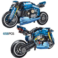 Thumbnail for Building Blocks MOC Electroplated Luxury Racing Motorcycle Bricks Toy T3034 Construction Set Toys - 1