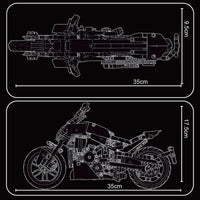 Thumbnail for Building Blocks MOC Electroplated Luxury Racing Motorcycle Bricks Toy T3034 Construction Set Toys - 6