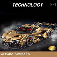 Thumbnail for Building Blocks MOC Electroplated RC Apollo IE Super Racing Car Bricks Toy T5012C - 2