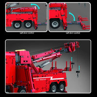 Thumbnail for Building Blocks MOC Expert APP RC Water Rescue Fire Truck Bricks Toy Construction Set Toys - 6
