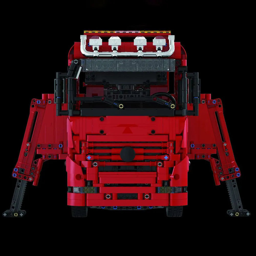 Building Blocks MOC Expert RC APP Rescue City Fire Truck Bricks Toys - 5