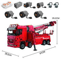 Thumbnail for Building Blocks MOC Expert RC APP Rescue City Fire Truck Bricks Toys - 1