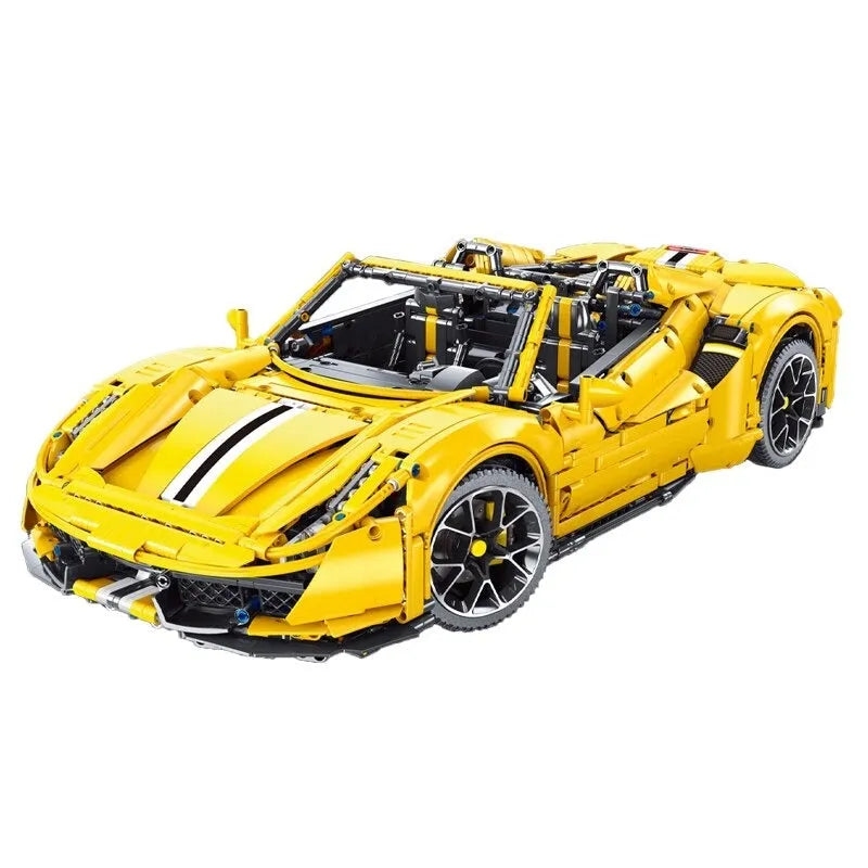 Building Blocks MOC Ferrari 488 Super Racing Sports Car Bricks Toy T5005A - 1