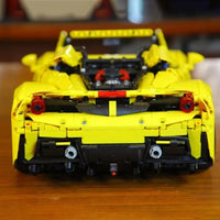 Thumbnail for Building Blocks MOC Ferrari 488 Super Racing Sports Car Bricks Toy T5005A - 8