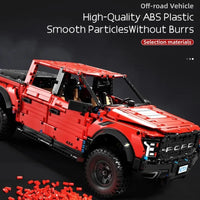 Thumbnail for Building Blocks MOC Ford F - 150 Raptor Pickup Truck Tech Bricks Toy T5014A - 4