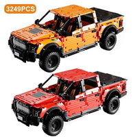 Thumbnail for Building Blocks MOC Ford F - 150 Raptor Pickup Truck Tech Bricks Toy T5014A - 7