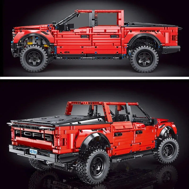 Building Blocks MOC Ford F - 150 Raptor Pickup Truck Tech Bricks Toy T5014A - 5