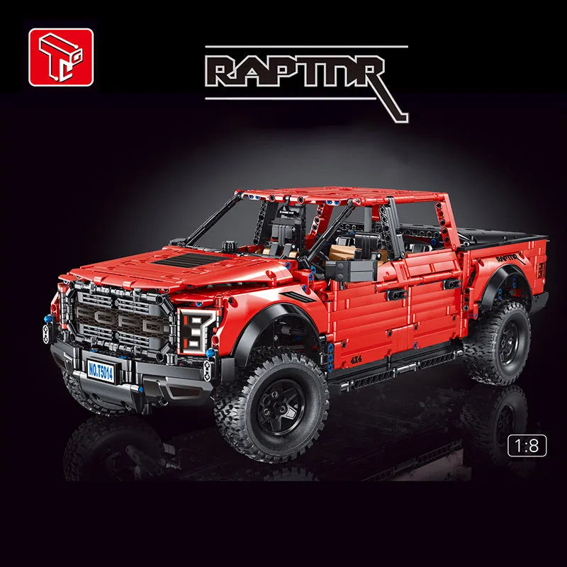 Building Blocks MOC Ford F-150 Raptor Pickup Truck Tech Bricks Toy T5014A Construction Set Toys - 1