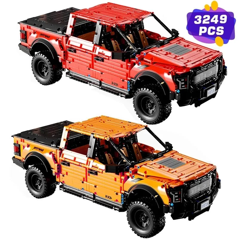 Building Blocks MOC Ford F - 150 Raptor Pickup Truck Tech Bricks Toy T5014A - 3