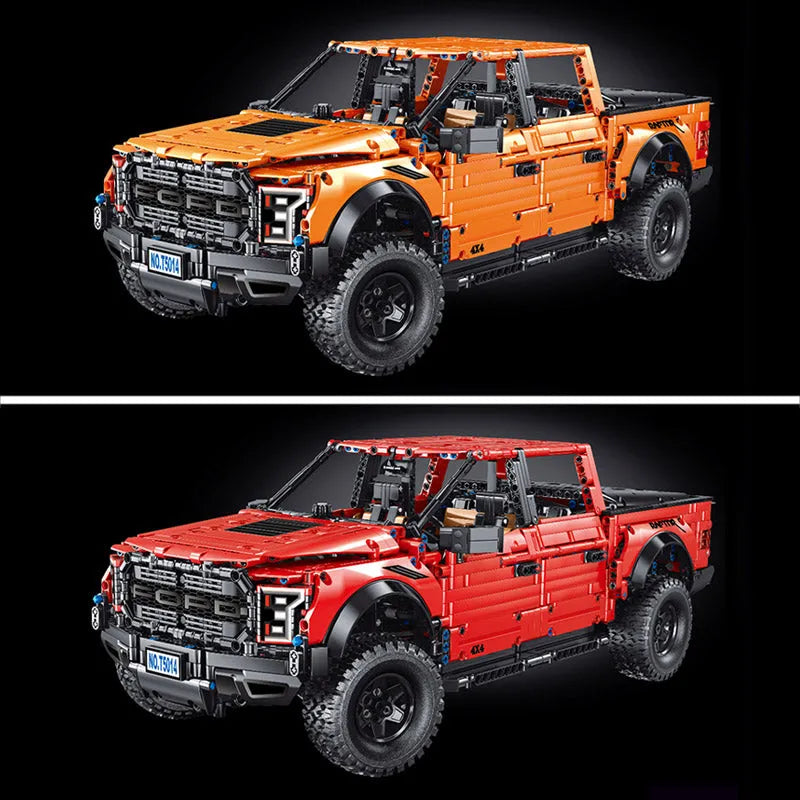 Building Blocks MOC Ford F - 150 Raptor Pickup Truck Tech Bricks Toy T5014A - 8