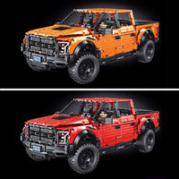 Thumbnail for Building Blocks MOC Ford F - 150 Raptor Pickup Truck Tech Bricks Toy T5014A - 8