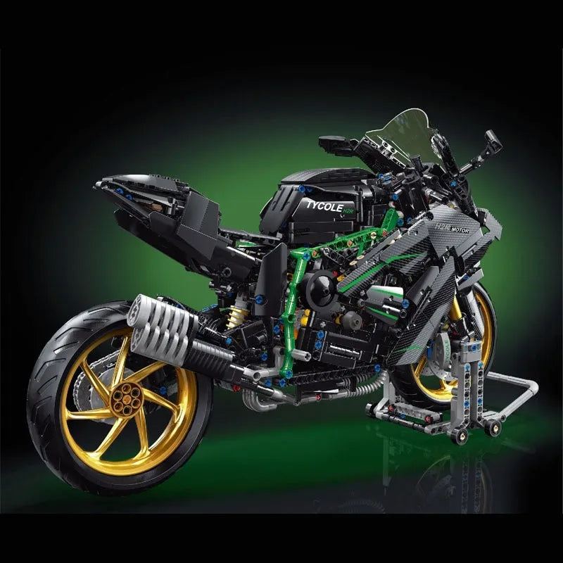 Building Blocks MOC KAWASAKI H2R Racing Motorcycle Bricks Toys T4019 Construction Set Toys - 3