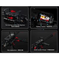 Thumbnail for Building Blocks MOC Military Gatling Cannon Gun Weapon Bricks Toy T2036 Construction Set Toys - 4