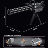 Thumbnail for Building Blocks MOC Military Gatling Cannon Gun Weapon Bricks Toy T2036 Construction Set Toys - 2