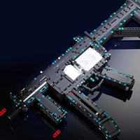 Thumbnail for Building Blocks MOC Military MP5 Submachine Gun Weapon Bricks Toy T2035 Construction Set Toys - 4