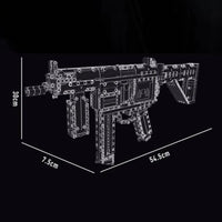 Thumbnail for Building Blocks MOC Military MP5 Submachine Gun Weapon Bricks Toy T2035 Construction Set Toys - 2