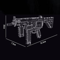 Thumbnail for Building Blocks MOC Military MP5 Submachine Gun Weapon Bricks Toy T2035 - 2