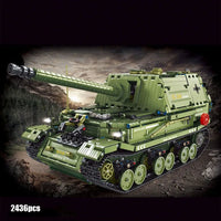 Thumbnail for Building Blocks MOC Military WW2 Army Tank Destroyer Bricks Toy T4012 Construction Set Toys - 4