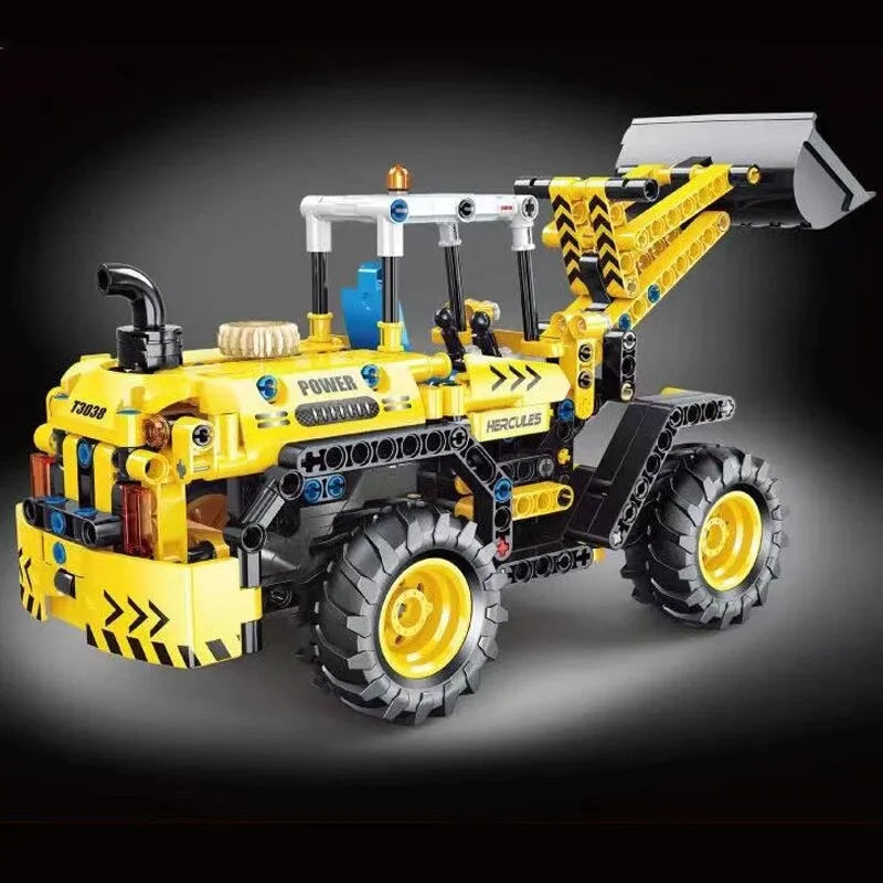 Building Blocks MOC Mini City Front Loader Truck Bricks Toys T3038 - 7