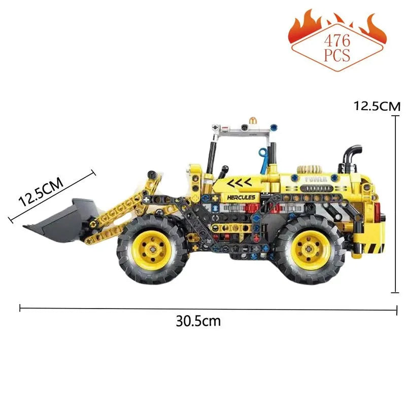 Building Blocks MOC Mini City Front Loader Truck Bricks Toys T3038 - 6