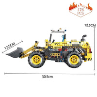 Thumbnail for Building Blocks MOC Mini City Front Loader Truck Bricks Toys T3038 - 6